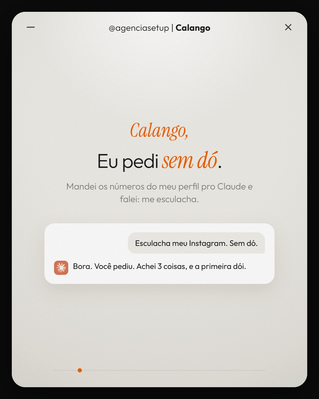 Pedi pro Claude esculachar o meu Instagram, slide 2