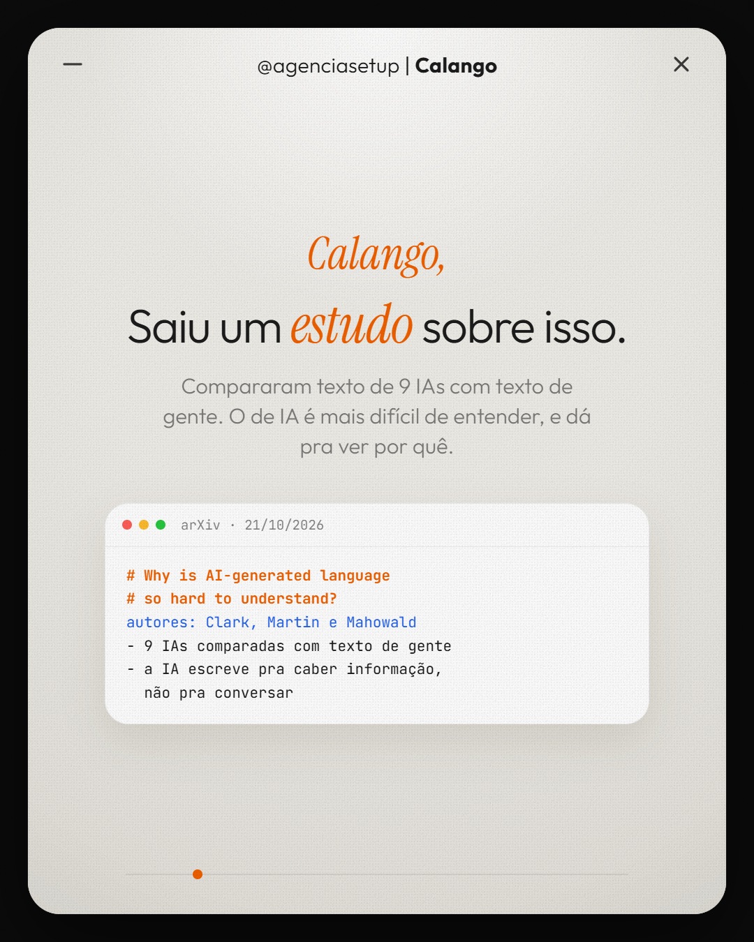 Por que todo mundo percebe que foi a IA, slide 2