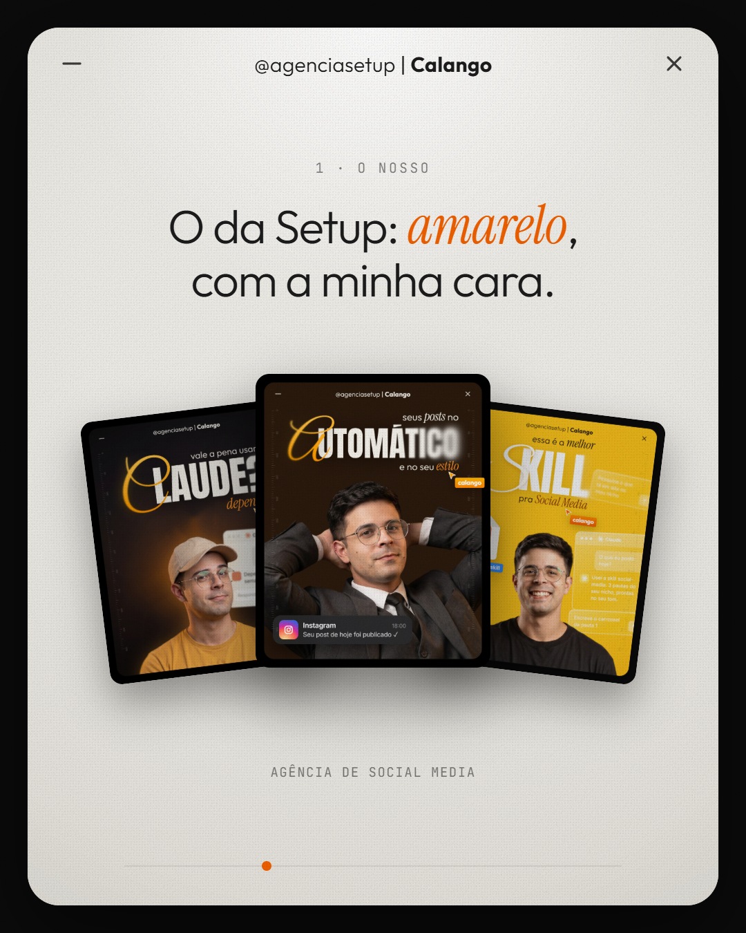 4 carrosséis que eu fiz com um prompt no Claude, slide 3